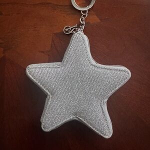 VS Silver Star Keychain Purse Charm Pouch